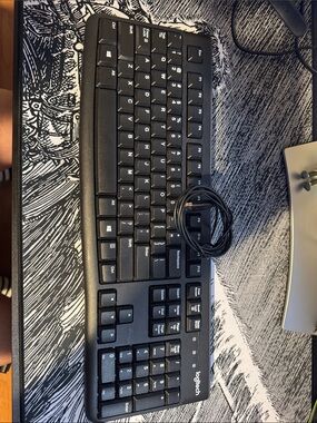 Logitech Black Wired USB Compact Keyboard